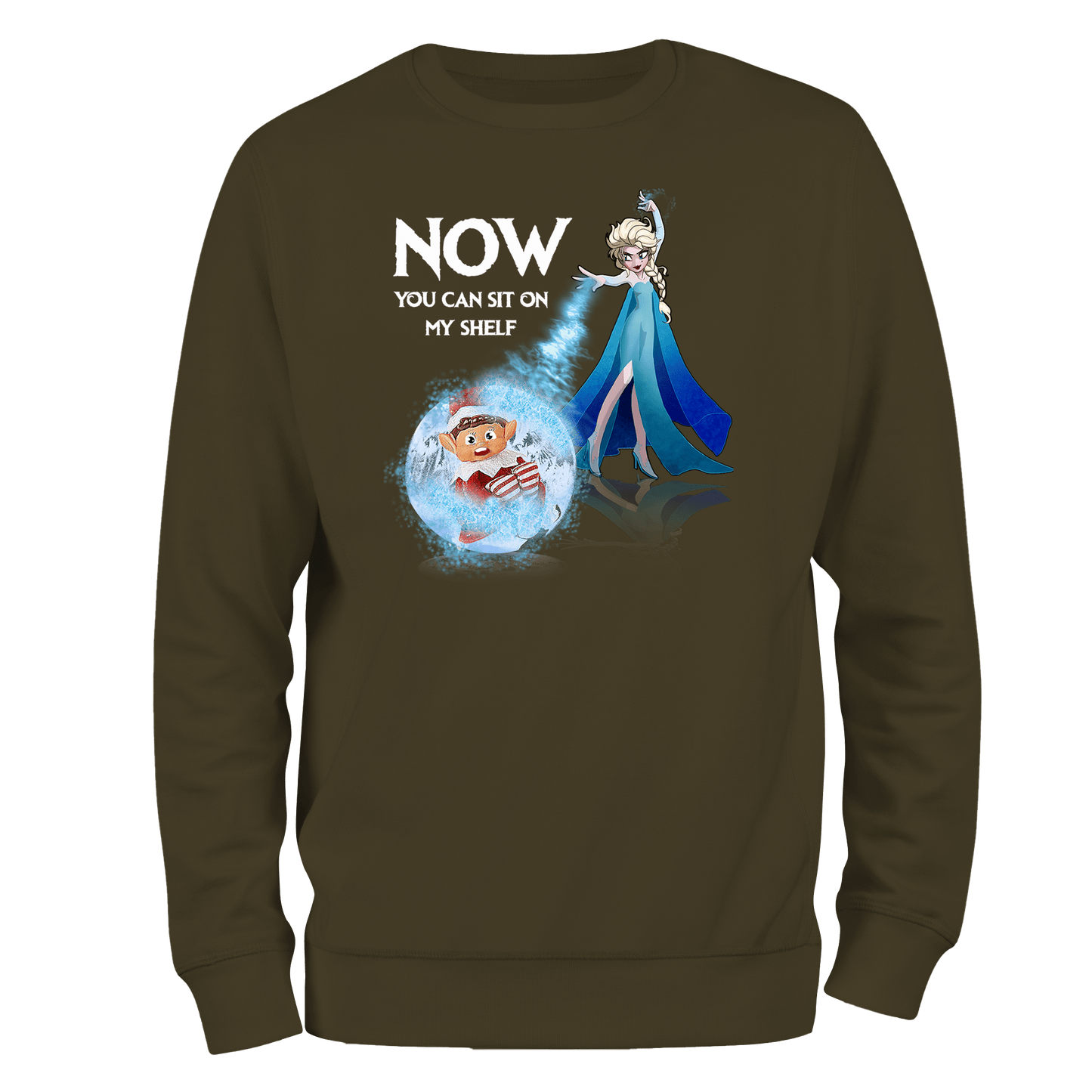 Sit On My Shelf Funny Christmas Jumper by Lion Legion 