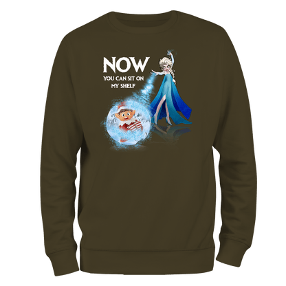 Sit On My Shelf Funny Christmas Jumper by Lion Legion 