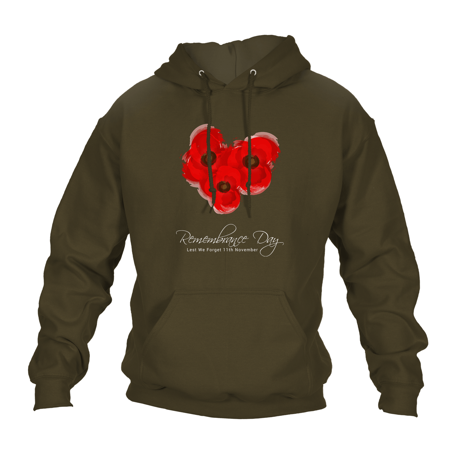 Poppy Trio Remembrance Day Hoodie by Lion Legion 