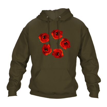 Poppy Circle Remembrance Day Hoodie by Lion Legion 