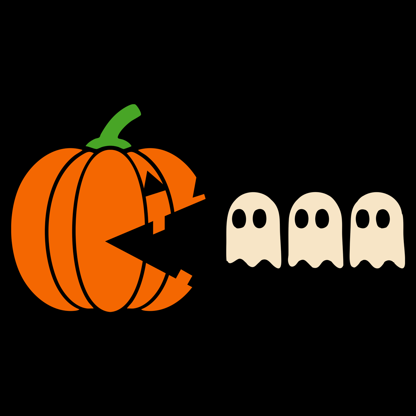 Pumpkin Pacman Halloween T Shirt by Lion Legion 