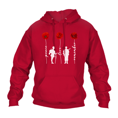 Peace And Love Remembrance Day Hoodie by Lion Legion 