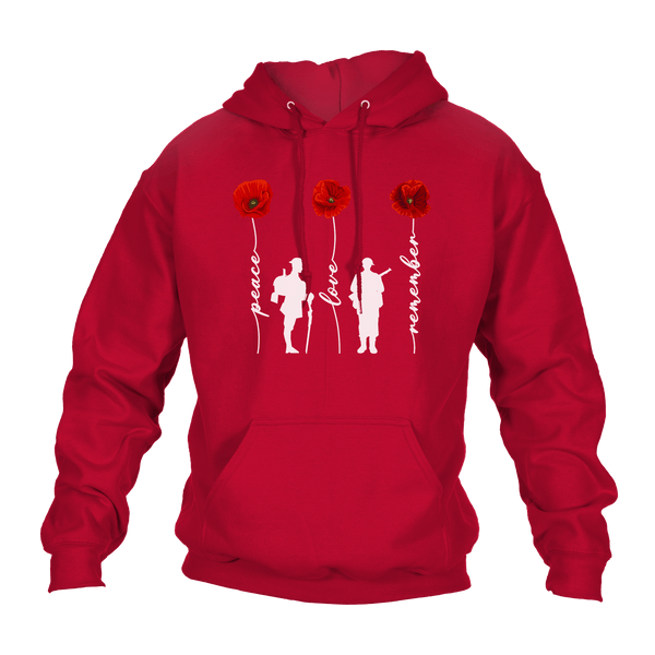 Peace And Love Remembrance Day Hoodie by Lion Legion 