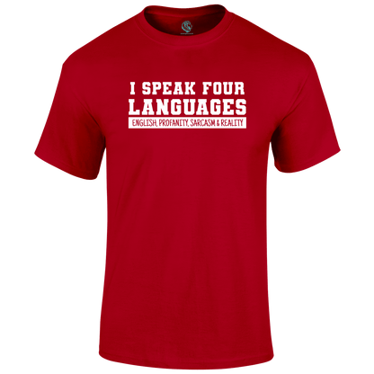 Four Languages T Shirt by Lion Legion 