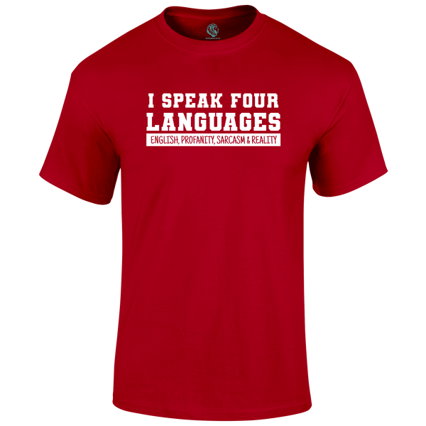 Four Languages T Shirt by Lion Legion 