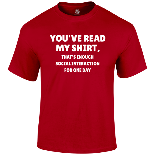 Read My Shirt Funny T Shirt by Lion Legion 