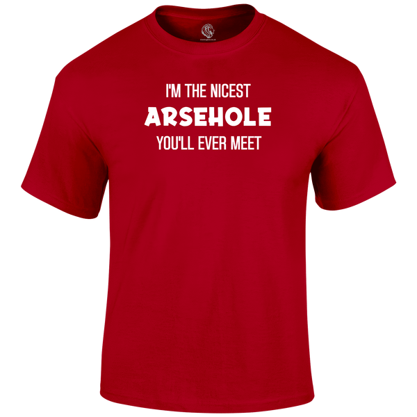 Funny T Shirt I'm The Nicest Arsehole You'll Ever Meet