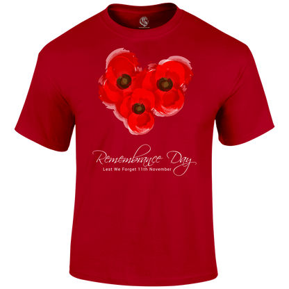 Poppy Trio Remembrance Day T Shirt by Lion Legion 