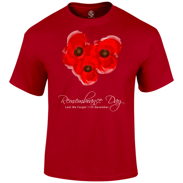 Poppy Trio Remembrance Day T Shirt by Lion Legion 
