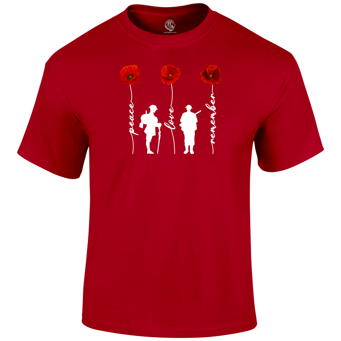 Peace And Love Remembrance Day T Shirt by Lion Legion 