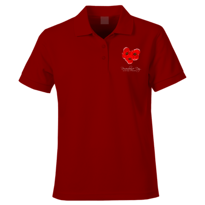 Poppy Trio Remembrance Day Polo Shirt by Lion Legion 