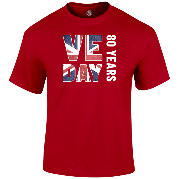 VE Day 80 Years T Shirt by Lion Legion 