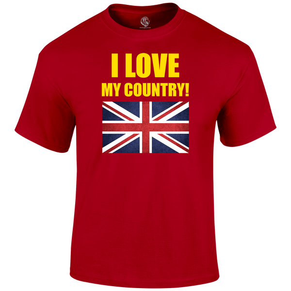 I Love My Country Patriotic T Shirt by Lion Legion 