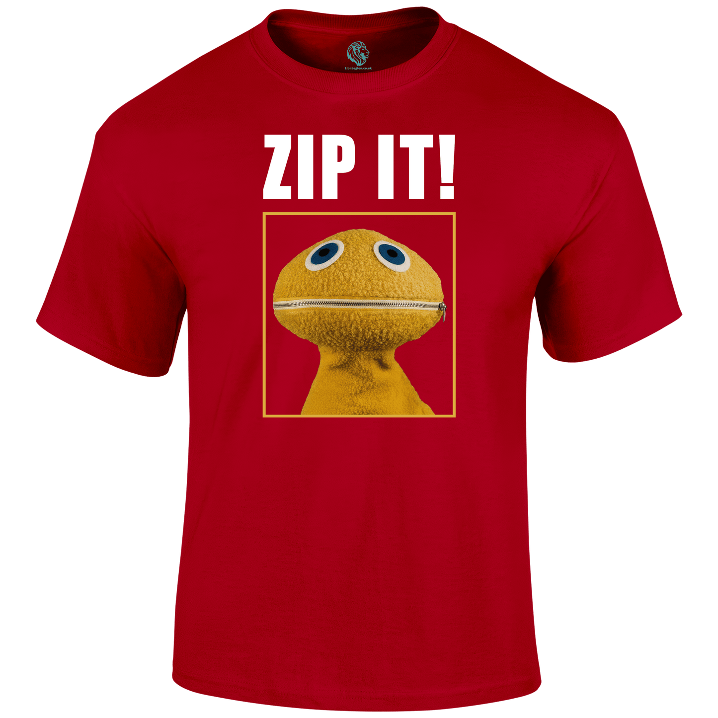 Zip It Funny T Shirt by Lion Legion 