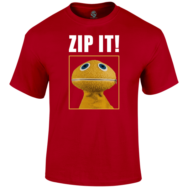 Zip It Funny T Shirt by Lion Legion 