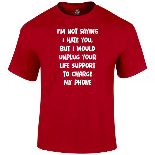 Life Support Funny T Shirt by Lion Legion 
