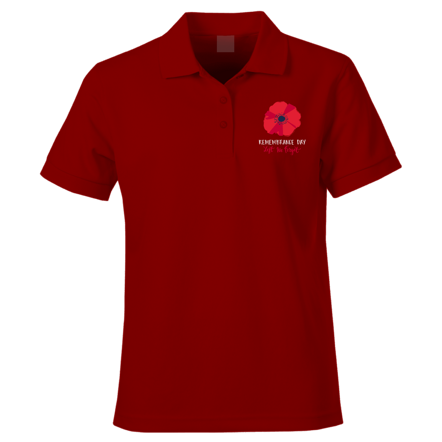 Big Poppy Remembrance Day Polo Shirt by Lion Legion 
