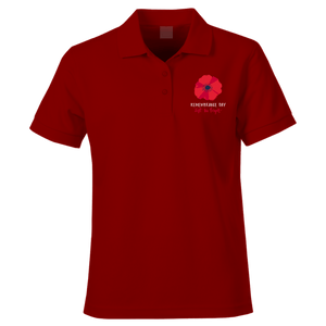Big Poppy Remembrance Day Polo Shirt