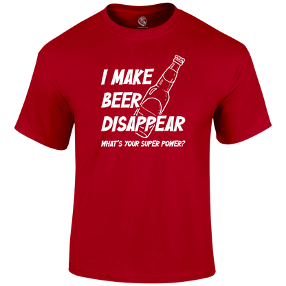 Beer Disappear Funny T Shirt by Lion Legion 