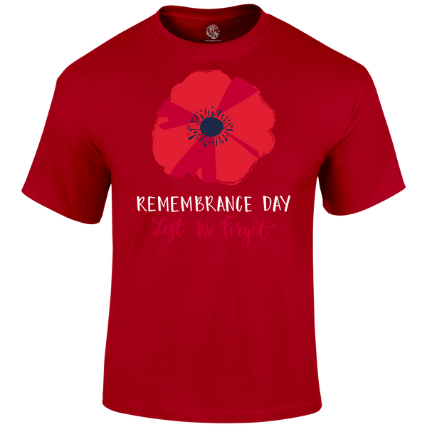 Big Poppy Remembrance Day T Shirt by Lion Legion 