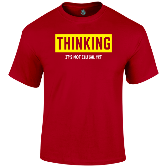 Thinking Funny T Shirt by Lion Legion 