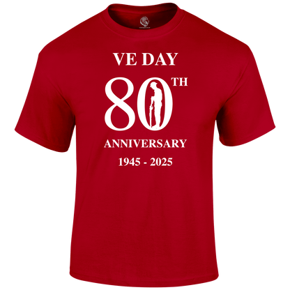 VE Day 80th Remembrance T Shirt by Lion Legion 