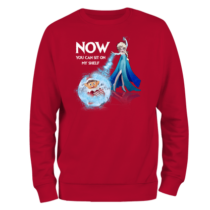 Sit On My Shelf Funny Christmas Jumper by Lion Legion 