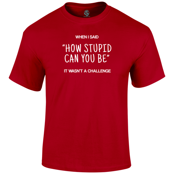 Stupid Challenge T Shirt by Lion Legion 