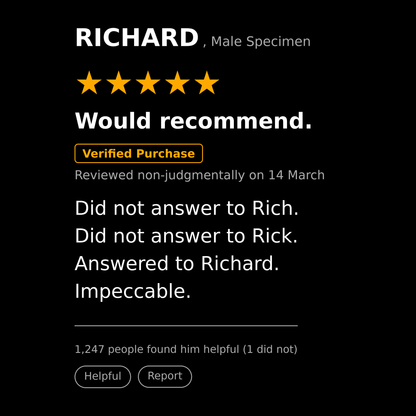 Richard T Shirt Gift