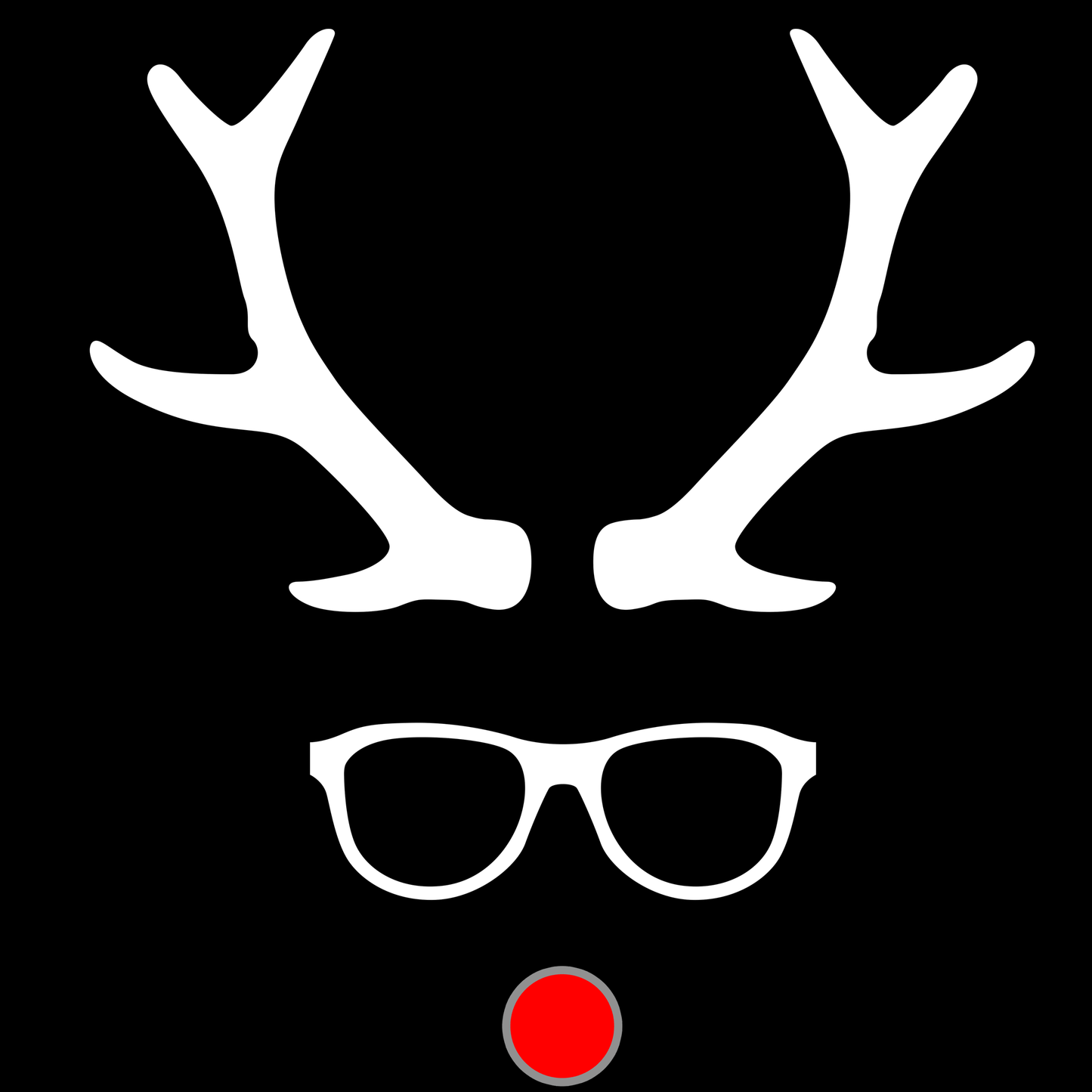 Funny Christmas Jumper Rudolph red nose