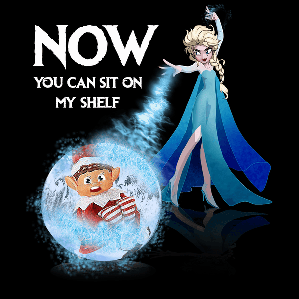 Sit On My Shelf Funny Christmas Jumper by Lion Legion 
