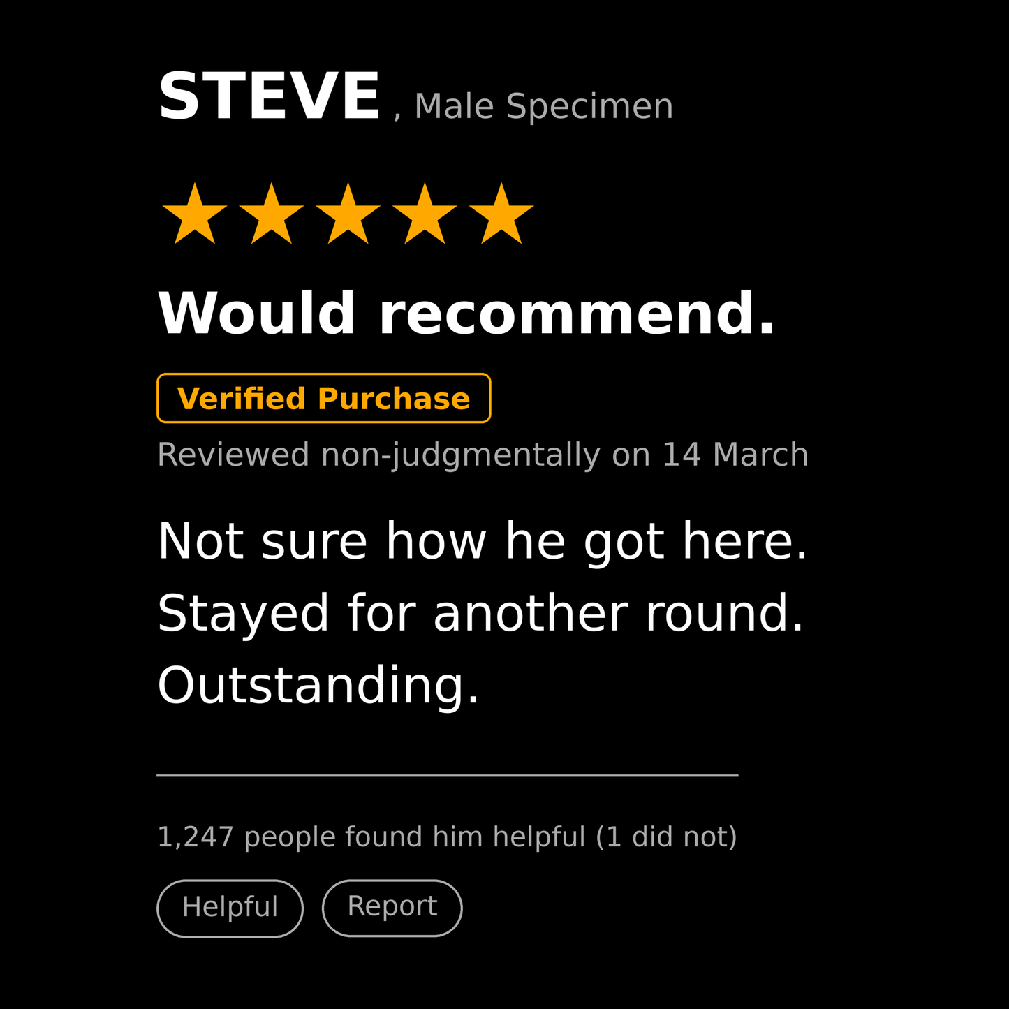 Steve T Shirt Gift
