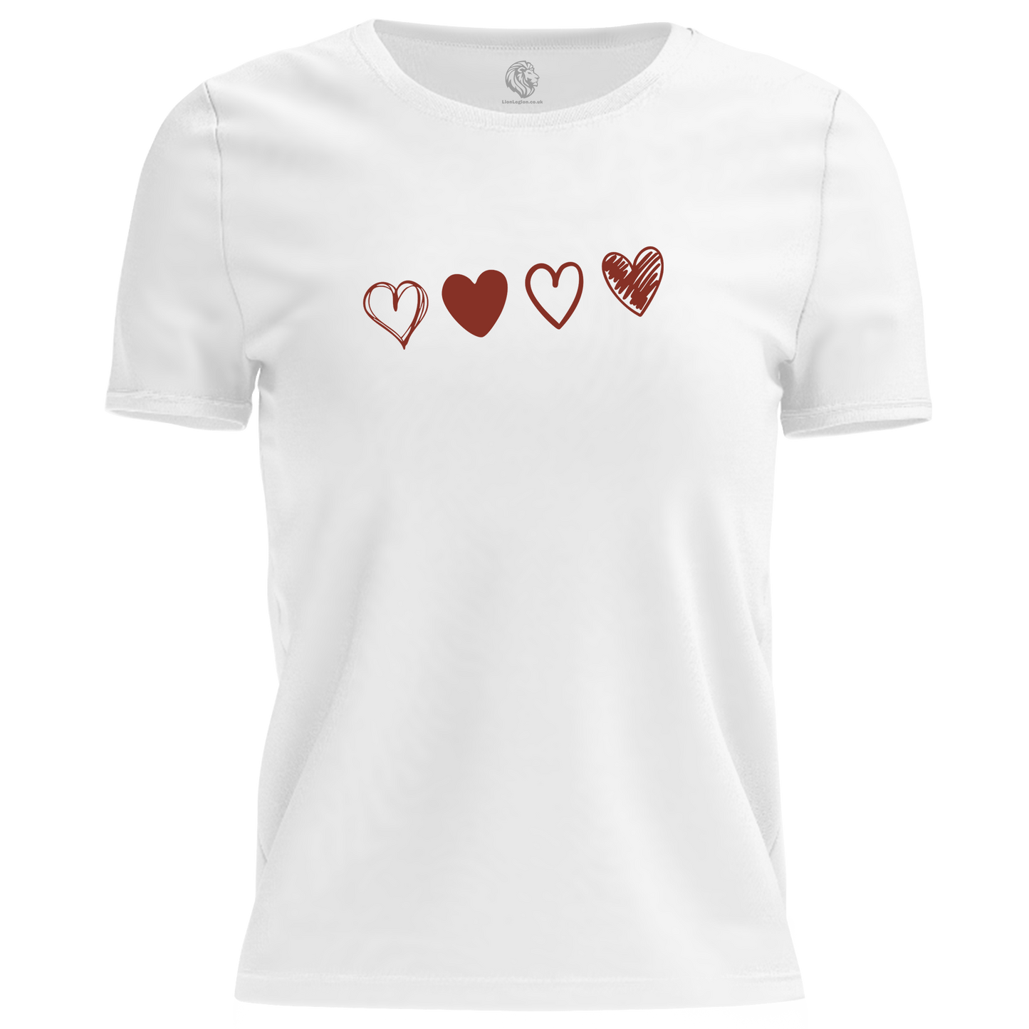Valentine Hearts T Shirt by Lion Legion 