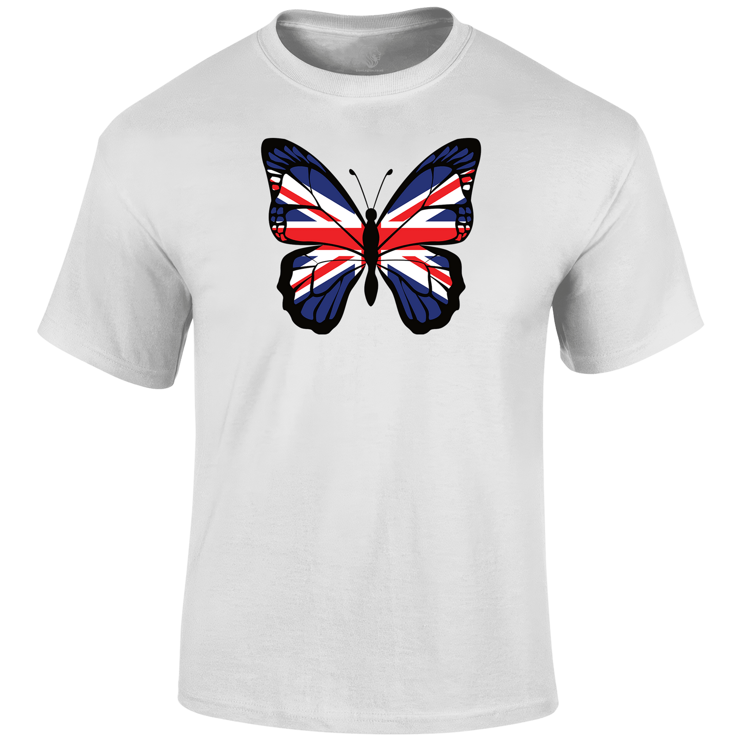 British Butterfly Patriotic T Shirt by Lion Legion 