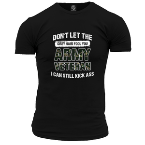 Army Veteran Grey Hair Unisex T Shirt