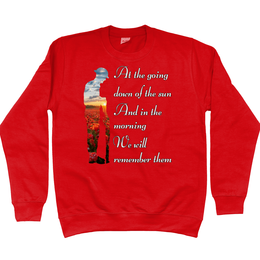 Remembrance Day Sweatshirt At The Going Down Of The Sun
