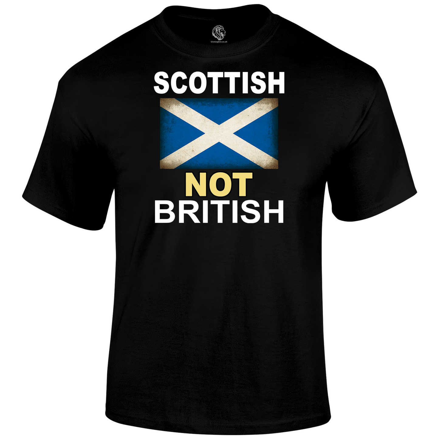 Scottish Not British T Shirt by Lion Legion 