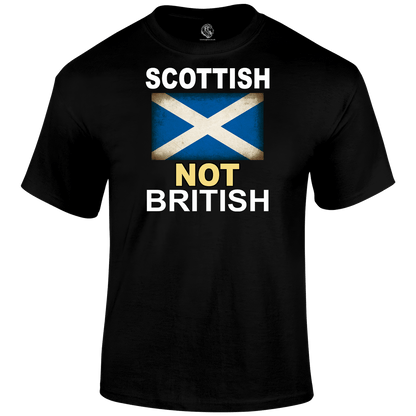 Scottish Not British T Shirt by Lion Legion 