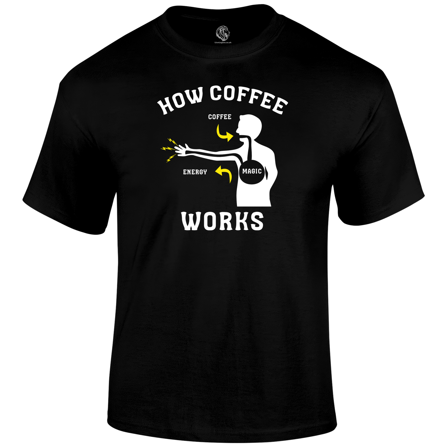How Coffee Works T Shirt by Lion Legion 