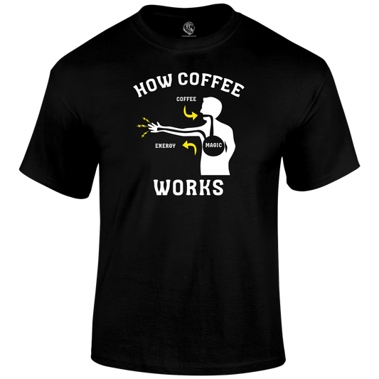 How Coffee Works T Shirt by Lion Legion 