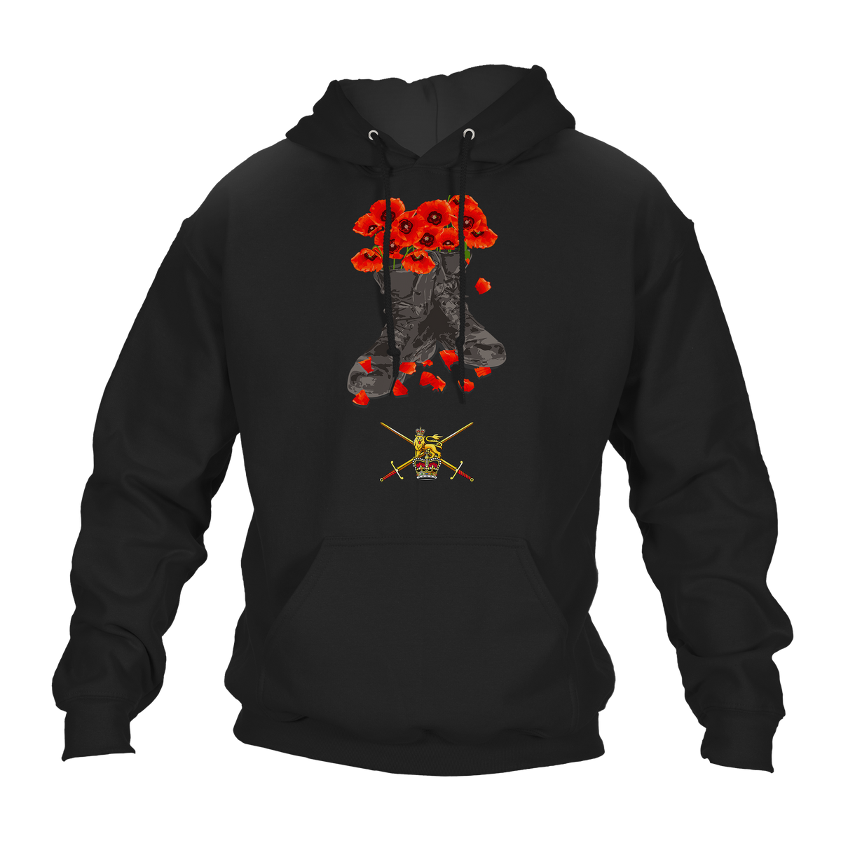 Army Poppy Boots Hoodie