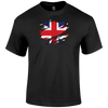 Ripped Union Jack T Shirt