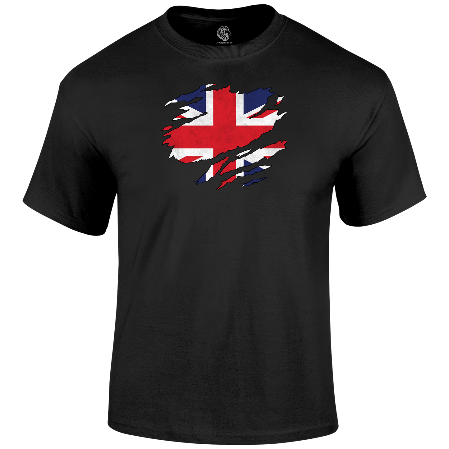 Ripped Union Jack T Shirt