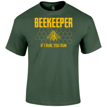 Funny T Shirt Beekeeper Running