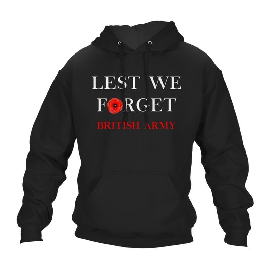 British Army Lest We Forget Hoodie