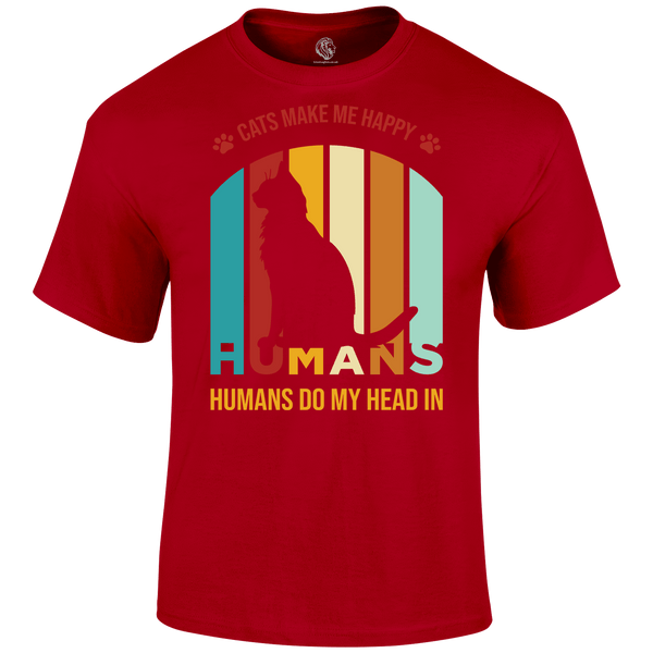 Funny Cat T Shirt Cat Happy Humans