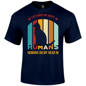 Funny Cat T Shirt Cat Happy Humans