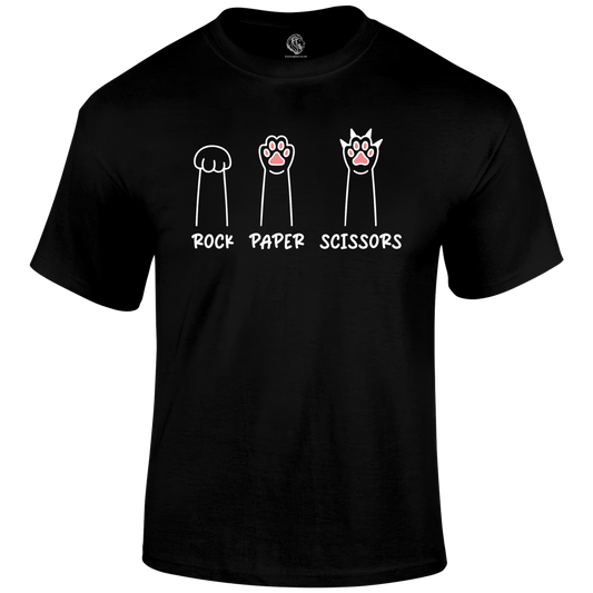 Cat Rock Paper Scissors T Shirt