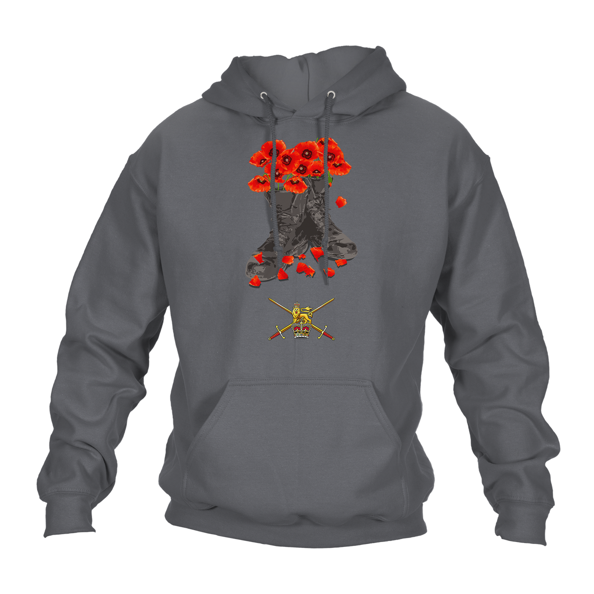 Army Poppy Boots Hoodie