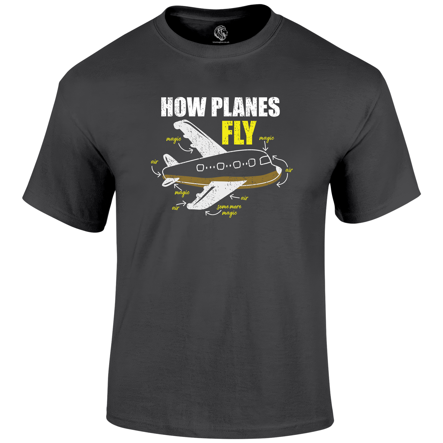 How Planes Fly Funny T Shirt by Lion Legion 